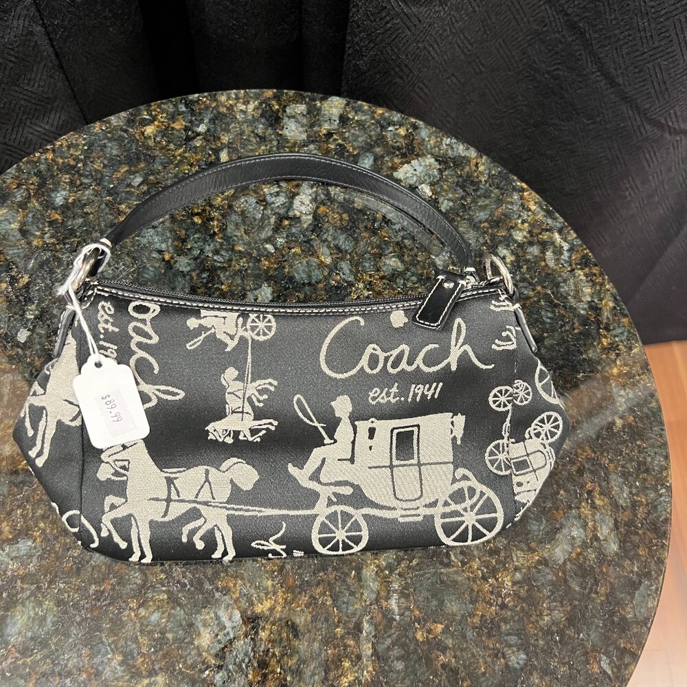 COACH Purse - Horse and Carriage in Black